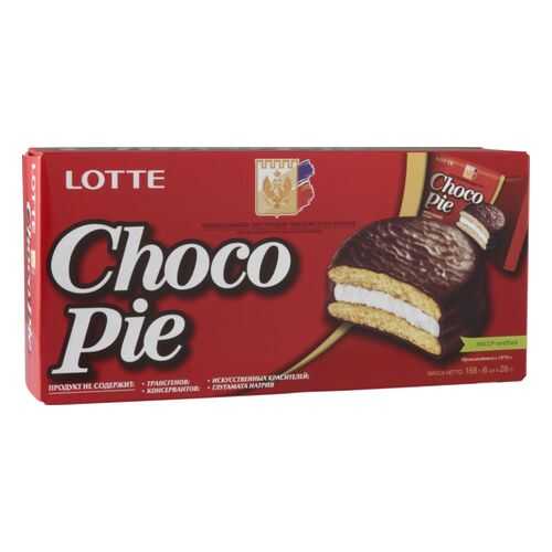 Пирожное choco pie Lotte в шоколаде 168 г в Билла
