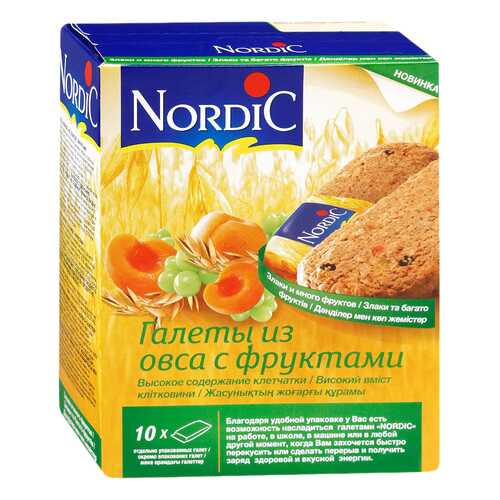 Галеты Nordic из овса с фруктами 30 г 10 штук в Билла