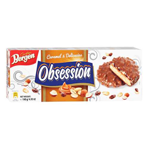 Печенье BERGEN Obsession Caramel 140г в Билла