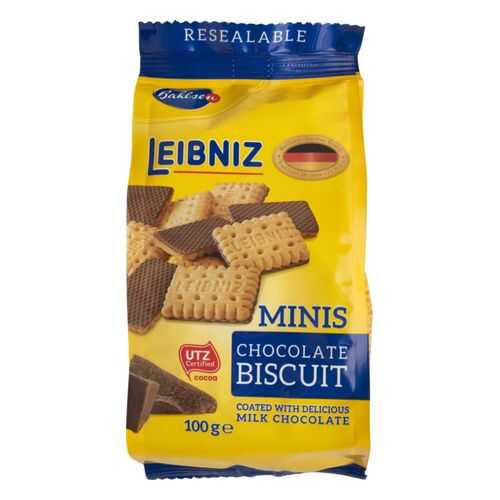 Печенье Leibniz minis chocolate biscuit в шоколаде 100 г в Билла