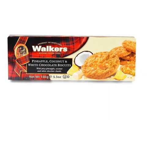 Печенье Walkers с ананасом, кокосом и белым шоколадом 150 г Великобритания в Билла