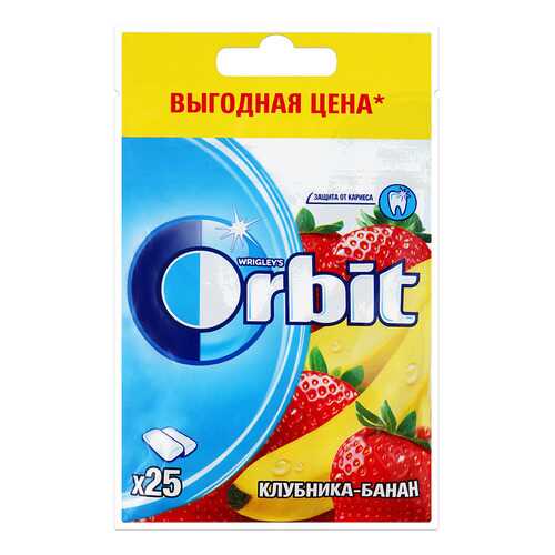 Orbit Клубника-Банан пакет 25 драже по 34г в Билла