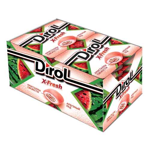Жевательная резинка Dirol X-Fresh арбузный лед без сахара 12 пачек по 16 г в Билла