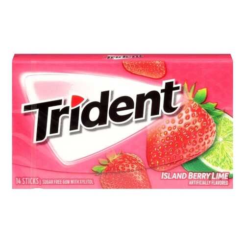 Жевательная резинка TRIDENT Клубника, Лайм 14 пластинок (США) в Билла