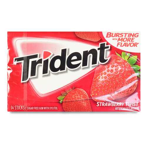 Жевательная резинка TRIDENT Strawberry Twist, 18 пластинок США в Билла