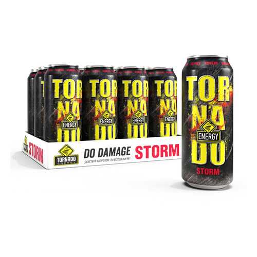 Энергетический напиток Tornado Energy Storm 12 шт по 450 мл в Билла