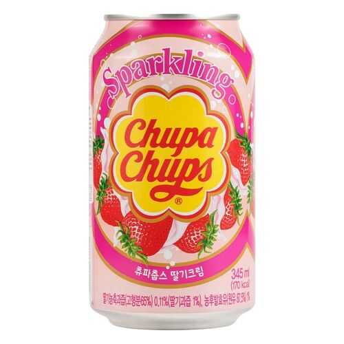 Напиток безалкогольный сильногазированный Chupa Chups клубника жестяная банка 0.345 л в Билла