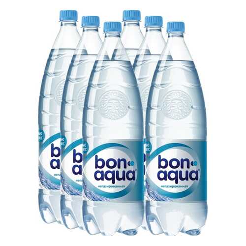 Вода Bonaqua чистая питьевая негазированная пластик 2 л 6 штук в упаковке в Билла