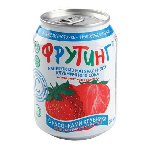 Напиток из клубничного сока Фрутинг с кусочками клубники 238 мл в Билла