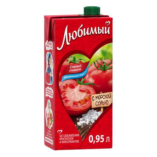 Нектар спелый томат Любимый с морской солью 0.95 л в Билла
