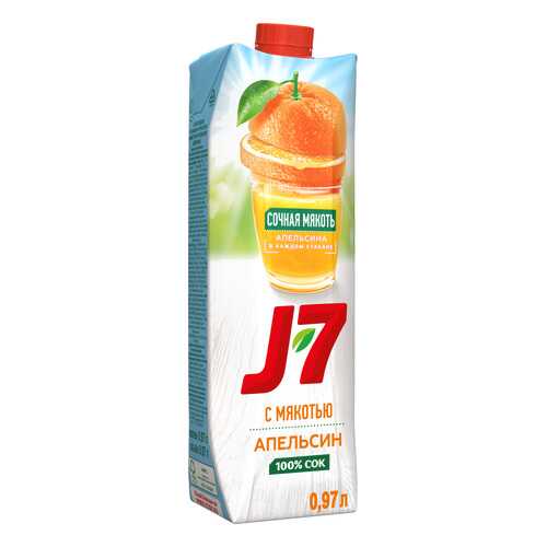 Сок апельсин J7 с мякотью 0.97 л в Билла